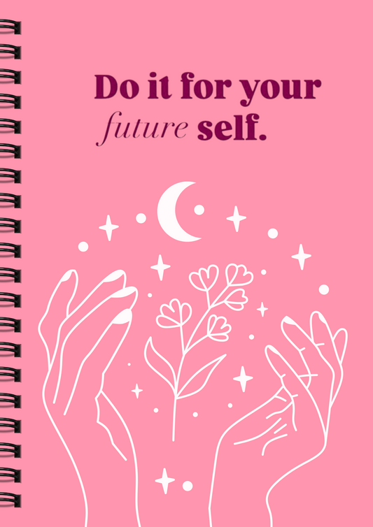 Petal Promise – Future Self Diary - Wiro Hard bound A5, Notebooks, For Writing Personal, Students And Office School, Home Use Eco-Friendly