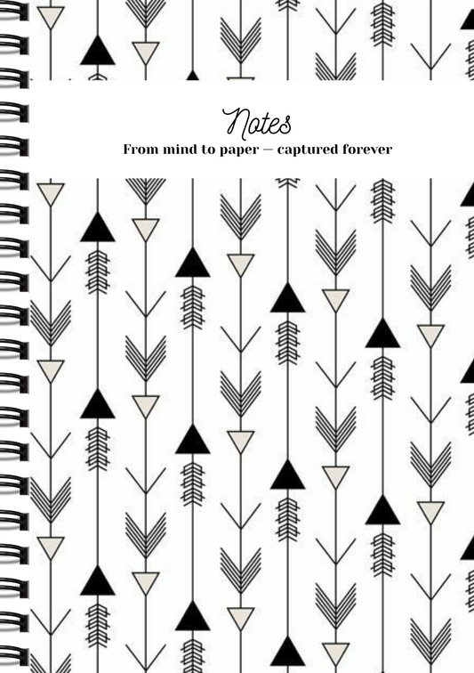 Arrowhead Journal – Stay Sharp, Think Forward - Wiro Hard bound A5, Notebooks, For Writing Personal, Students And Office School, Home Use Eco-Friendly