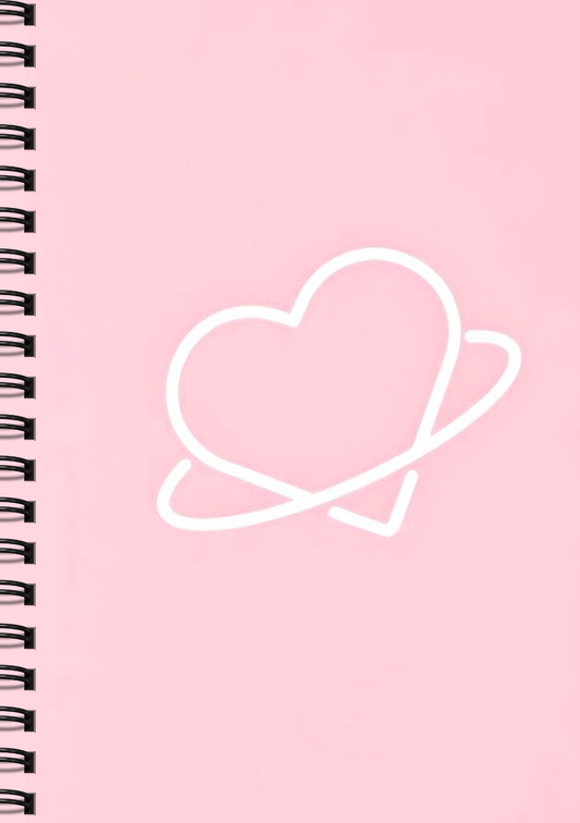 Love’s Orbit – Pastel Space Journal - Wiro Hard bound A5, Notebooks, For Writing Personal, Students And Office School, Home Use Eco-Friendly