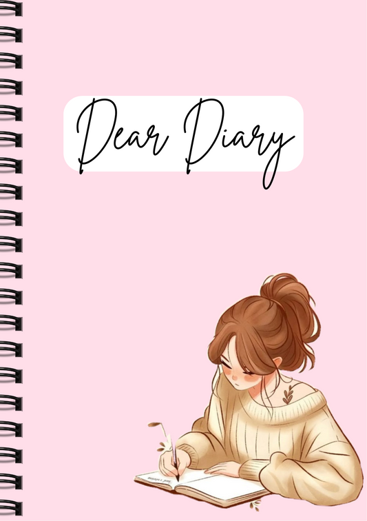 Dear Diary – Soft Beginnings Journal - Wiro Hard bound A5, Notebooks, For Writing Personal, Students And Office School, Home Use Eco-Friendly