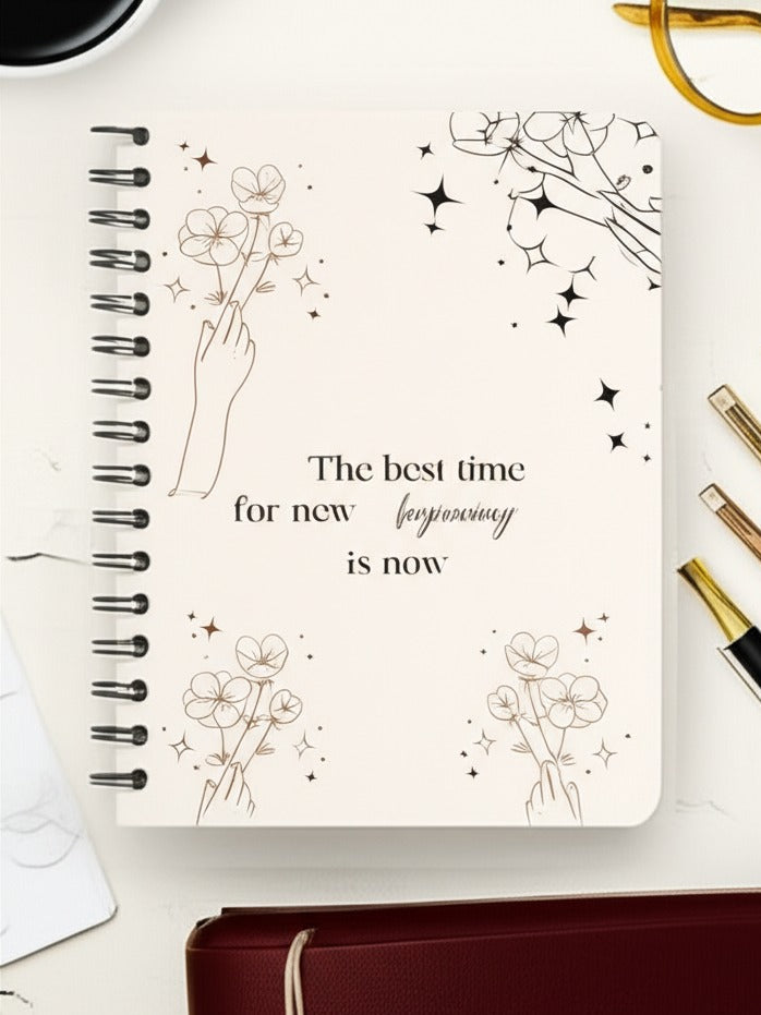 Fresh Start – Beige Canvas Journal