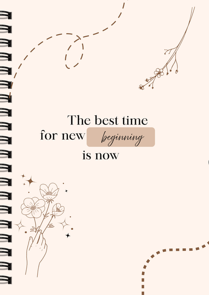 Fresh Start – Beige Canvas Journal