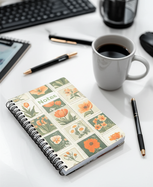 Flower Parcel – Cream Canvas Diary