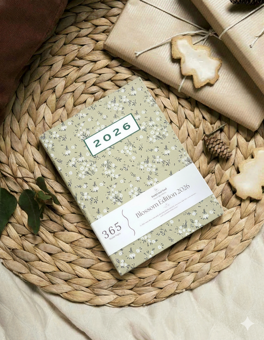 2026 Floral Hardcover Diary – "Blossom Edition" | Sage Green Botanical Planner