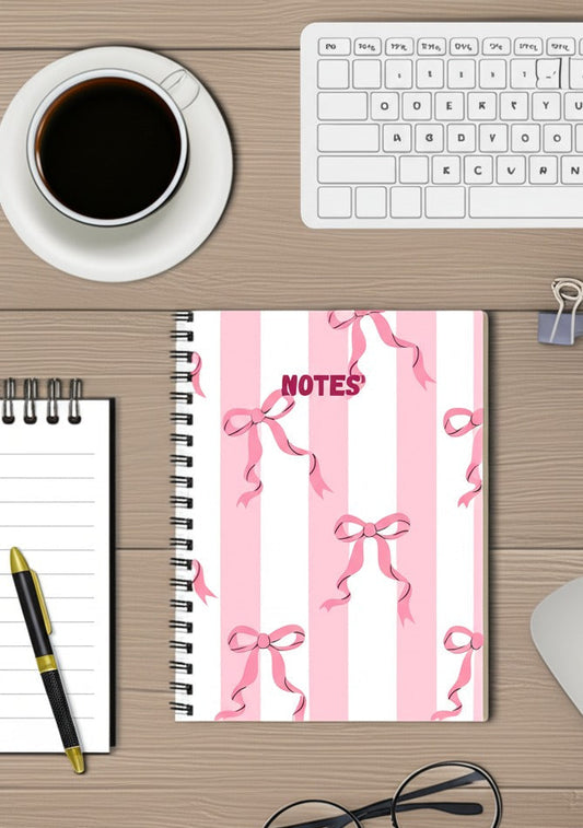 Candy Stripes & Bows – Pink Notes Journal