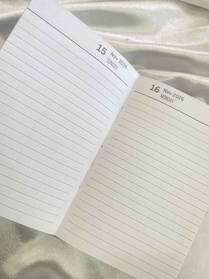 2026 Handcrafted Cotton Planner – "Blossom Edition" | Dark Blue Floral Hardcover (365 Pages)