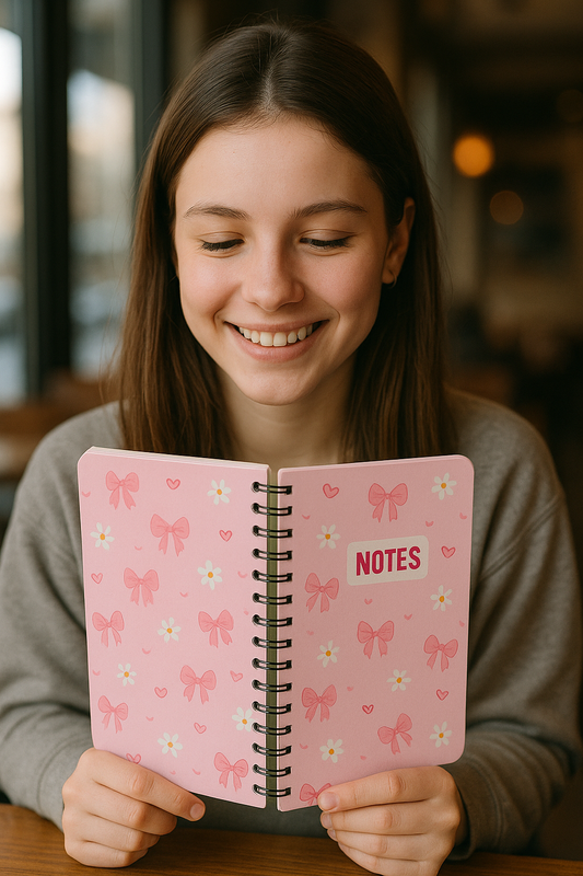 Bow & Blossom – Pink Notes Journal