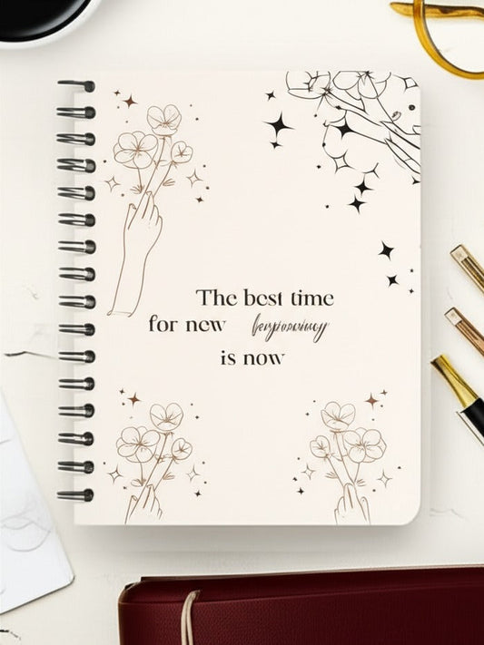 Fresh Start – Beige Canvas Journal