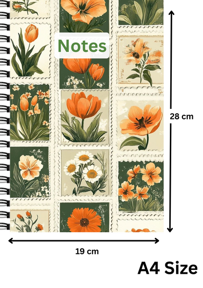 Flower Parcel – Cream Canvas Diary