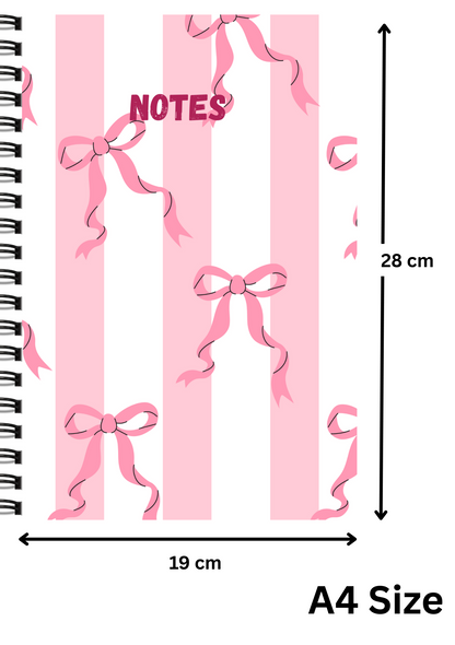 Candy Stripes & Bows – Pink Notes Journal