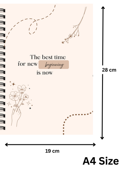 Fresh Start – Beige Canvas Journal