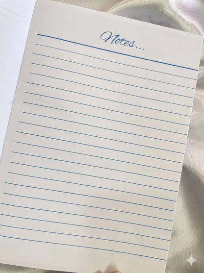 2026 Handcrafted Cotton Planner – "Blossom Edition" | Dark Blue Floral Hardcover (365 Pages)