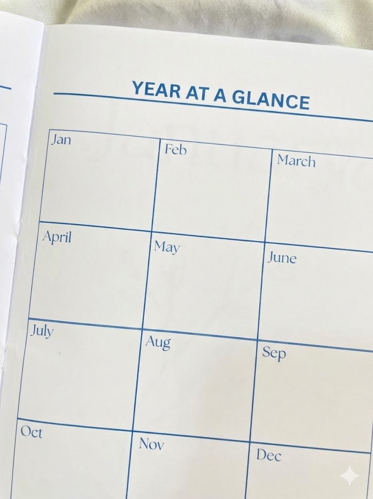 2026 Handcrafted Cotton Planner – "Blossom Edition" | Dark Blue Floral Hardcover (365 Pages)